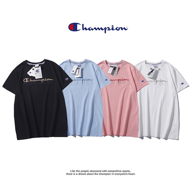 Áo thun Champion 3 line chữ thêu nổi Tbuee shop