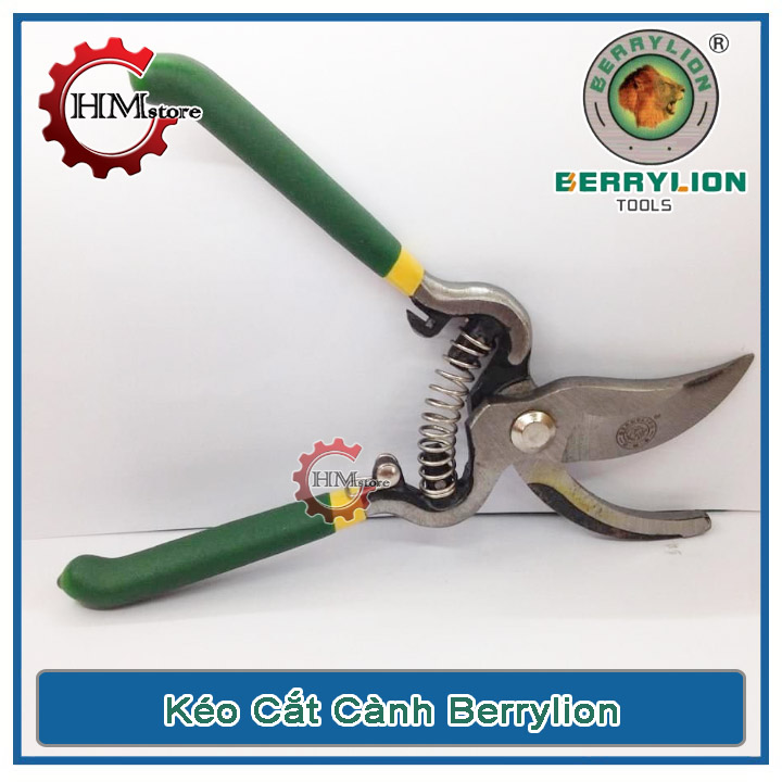 Kéo cắt cành cầm tay  BerryLion 930, 200mm, cán nhung có trợ lực - Kéo cắt cành cây, kéo tỉa cây cảnh, dụng cụ làm vườn - Thương hiệu Sư Tử - HẢI MY STORE