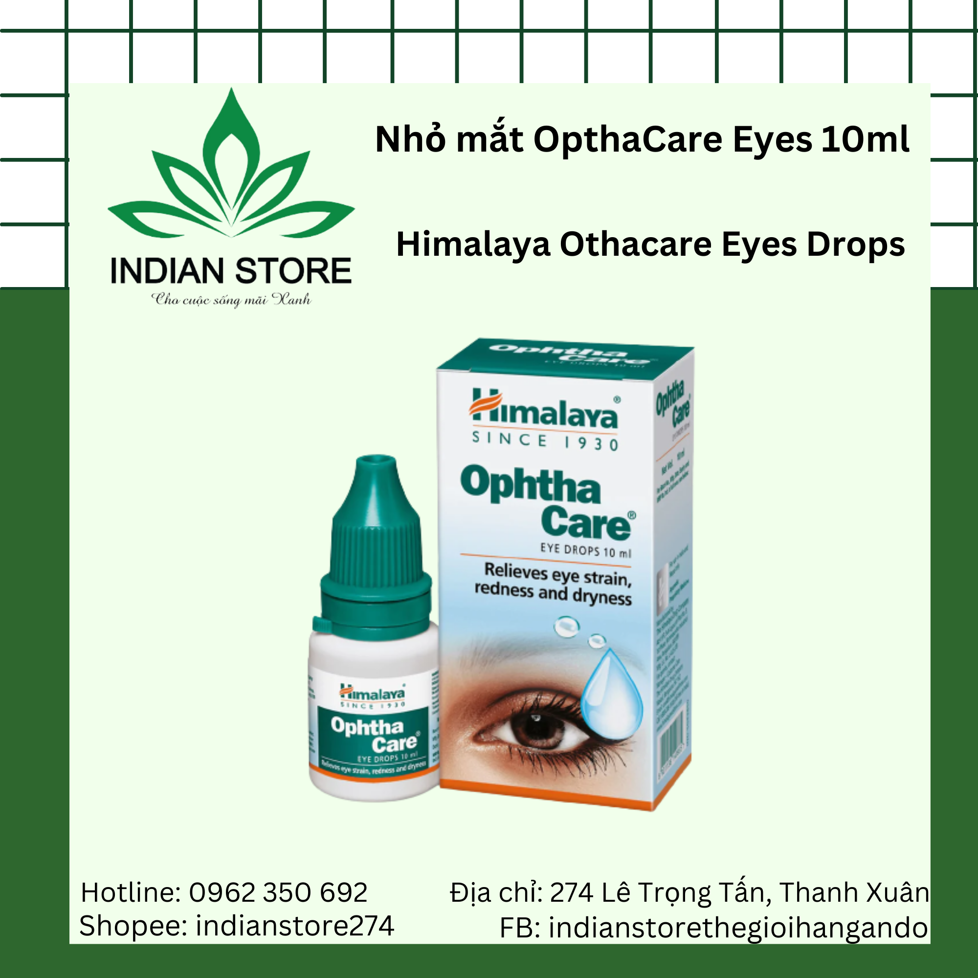 Dung dịch nhỏ mắt - Himalaya OpthaCare Eyes Drops 10ml