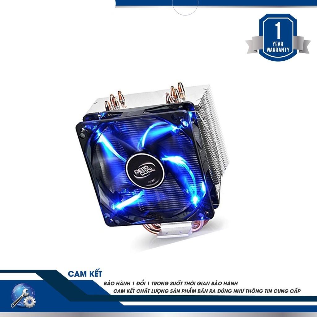 Quạt tản nhiệt cpu deepcool gammaxx 400 led xanh hỗ trợ cpu socket intel® lga775/115x amd® am4/am3+/am3/ bh 12 tháng
