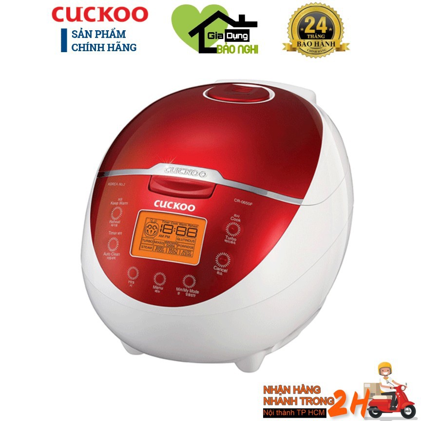 [HCM]Nồi Cơm Điện Cuckoo CR 0655F (1.08 Lít) - Hàng chính hãng