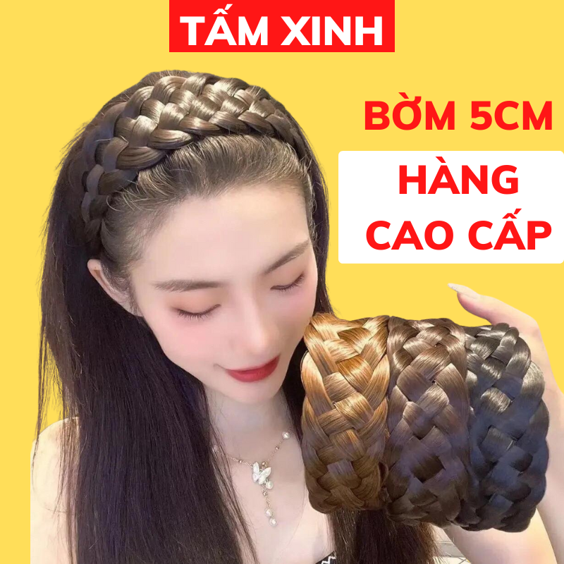 Bờm tóc giả tấm xinh bản rộng 5cm - bờm tóc giả 5cm