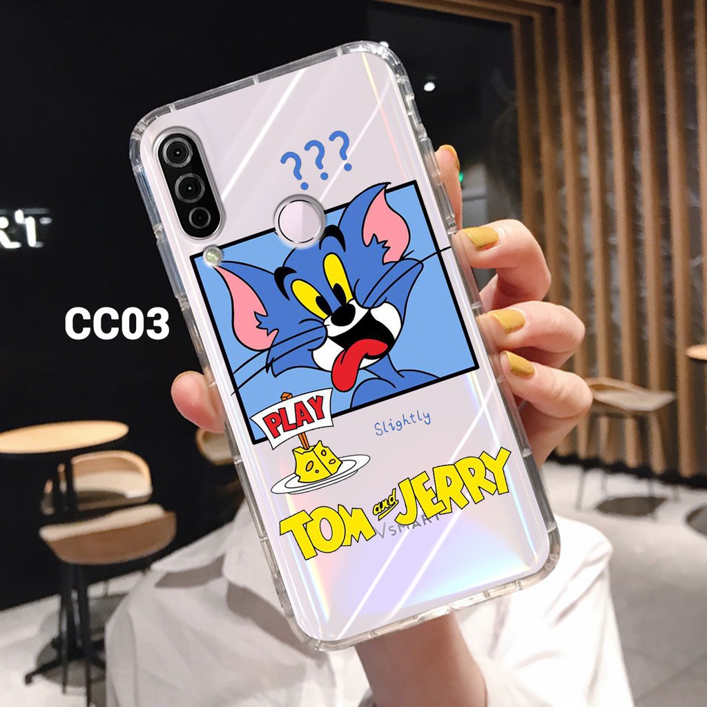 Ốp lưng VSmart Joy 3 dẻo trong in hình Tom và Jerry