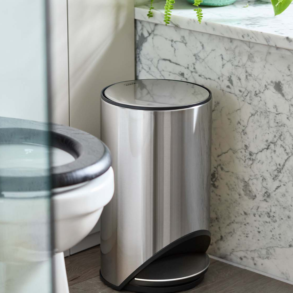 Thùng rác đạp Joseph Joseph ARC 10L bin 30152 màu inox