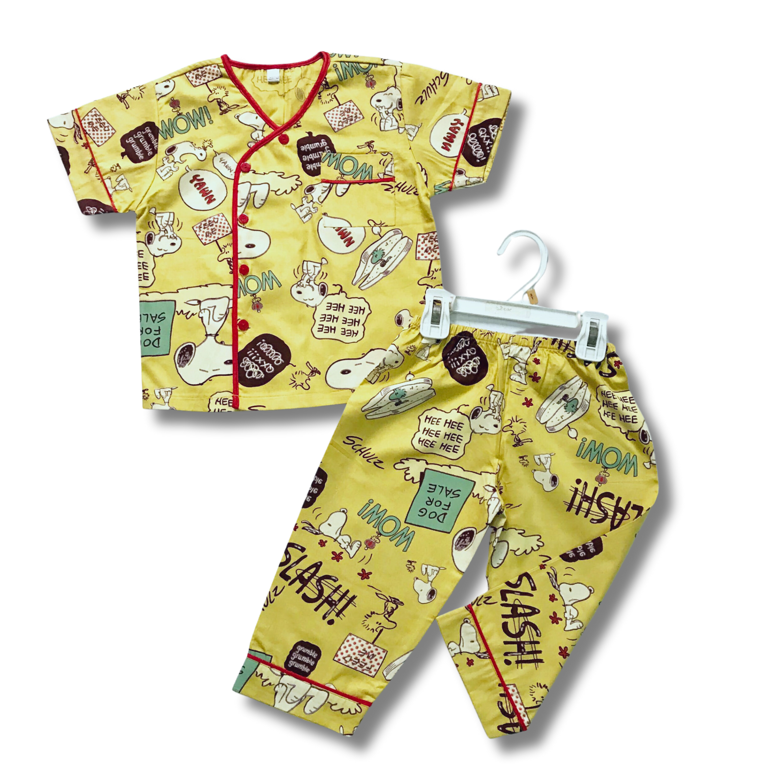 Bộ Pijama tay ngắn quần dài cho bé mặc ngủ mặc ở nhà chất liệu vải Thô thoáng mát hút mồ hôi nhiều kích cỡ cho bé 1-9 tuổi 10-40kg