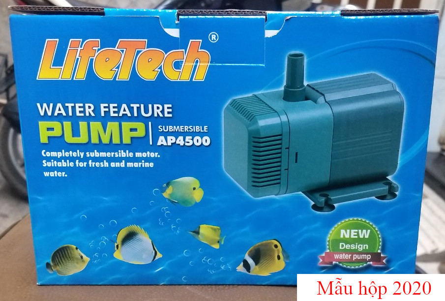 Máy Bơm Nước Hồ Cá Lifetech AP-4500 công suất 50W lưu lượng 2.300L dùng cho hồ cá cảnh, hòn non bộ