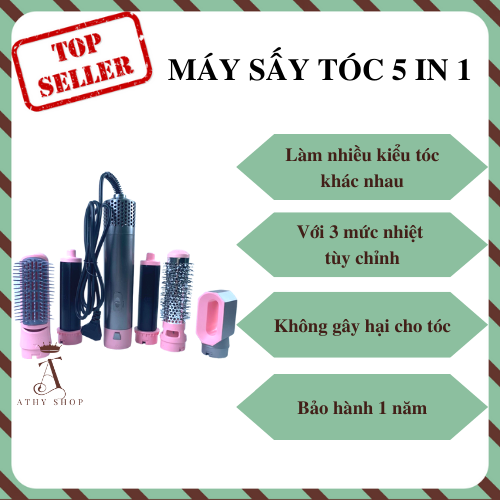Máy sấy tạo kiểu tóc 5 chức năng uốn duỗi chải thẳng làm phồng máy sấy tóc tạo kiểu 5 in 1 thiết bị làm tóc chuyên nghiệp hair styler 5 đầu uốn duỗi tại nhà