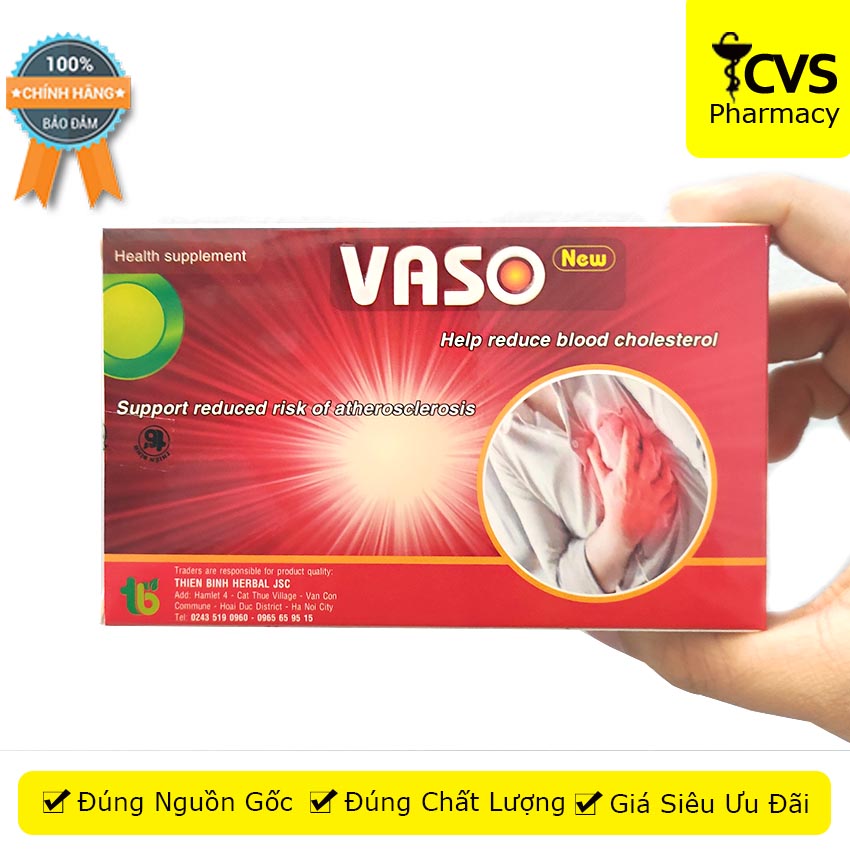 [HCM]Viên Uống Vaso New - Giúp Tim Mạch Khỏe Mạnh Giảm Nguy Cơ Nhồi Máu Cơ Tim