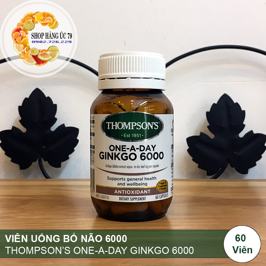 Thompson’s one-a-day ginkgo 6000 - bổ não , tăng cường trí nhớ