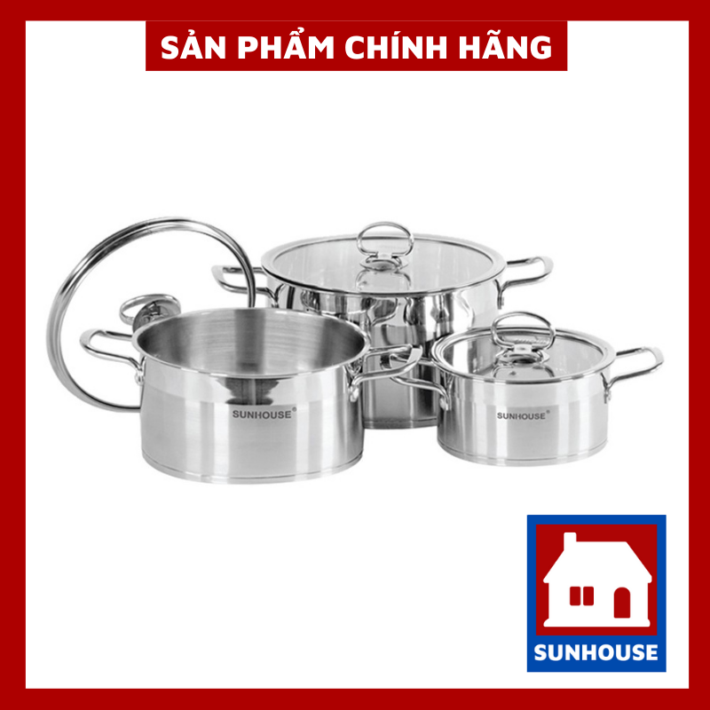 Bộ nồi inox 5 đáy sunhouse mama sh784