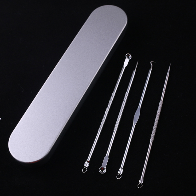 Lavy store - set nặn mụn 4 món tặng kèm hộp