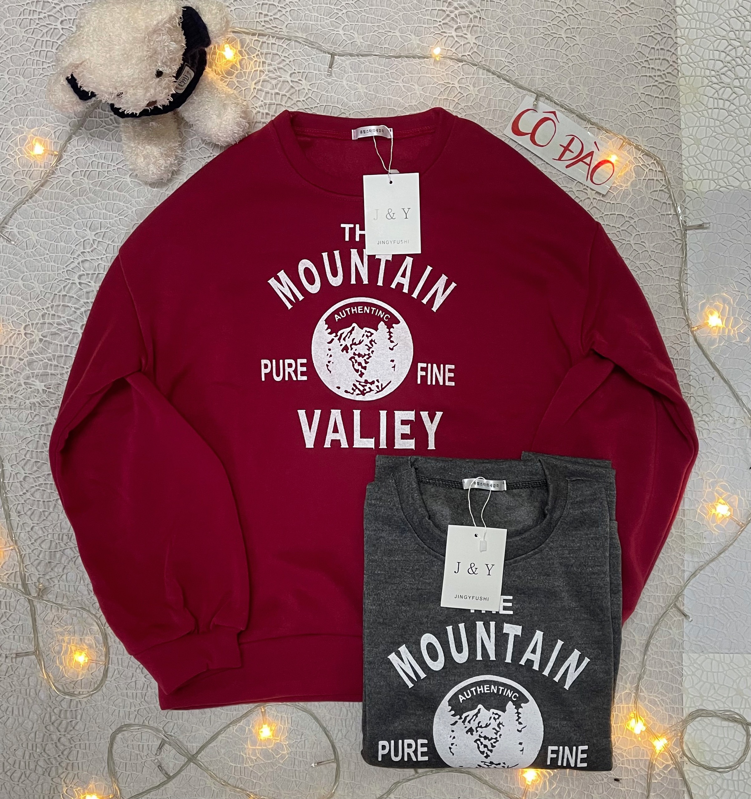 Áo Sweater Mountain FreeSize Dưới 55kg-Chất Nỉ Bông Hàn Quốc-Sale Khủng Cuối Năm