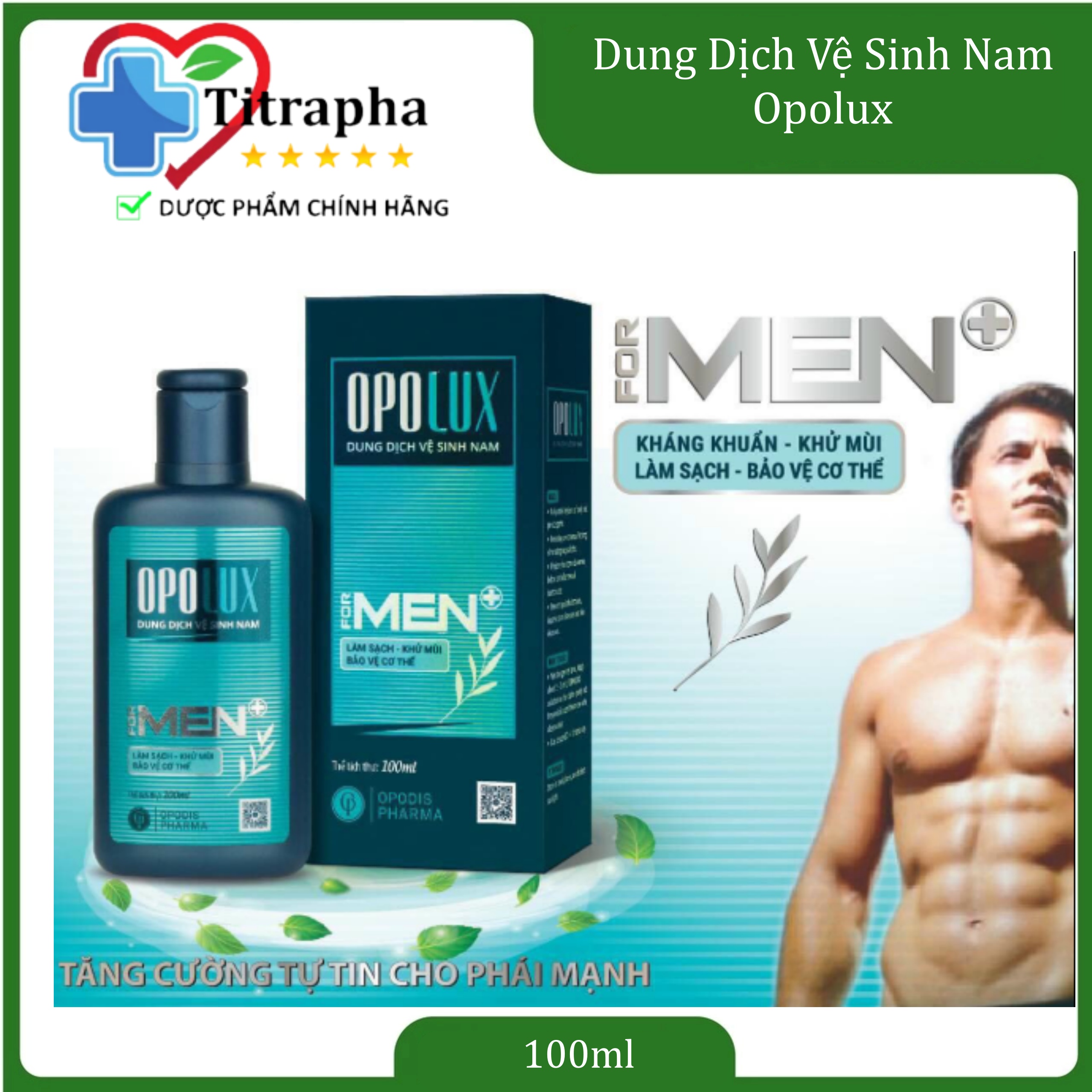Dung dịch vệ sinh nam Opolux mùi thơm dễ chịu quyến rũ giúp làm sạch khử mùi bảo vệ cơ thể