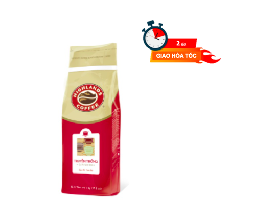 Cà phê Highlands Coffee Truyền thống 1 kg Tặng 1 Phin Cà phê Nhôm loại tốt