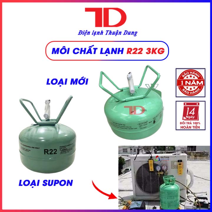 Môi chất lạnh điều hòa R22 SUPON 3KG