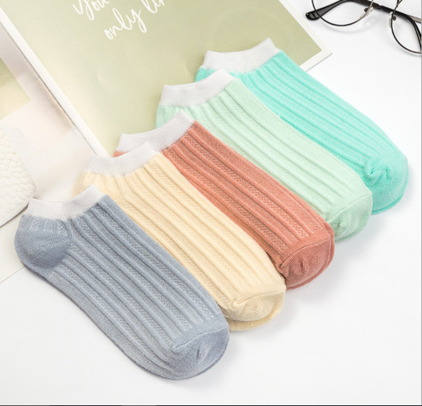 Tất cổ ngắn trơn basic Secret Charm, chất thun tăm dày dặn viền trắng dễ thương basic -TC01