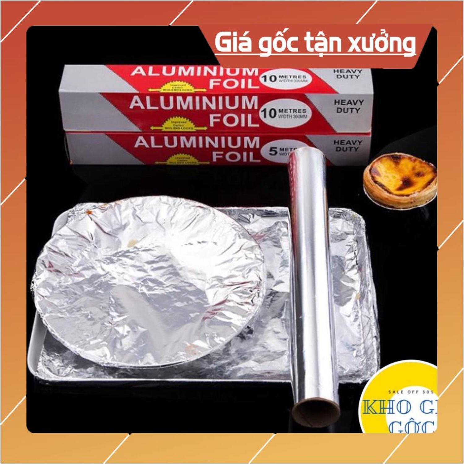 Cuộn giấy bạc nướng đồ ăn aluminium