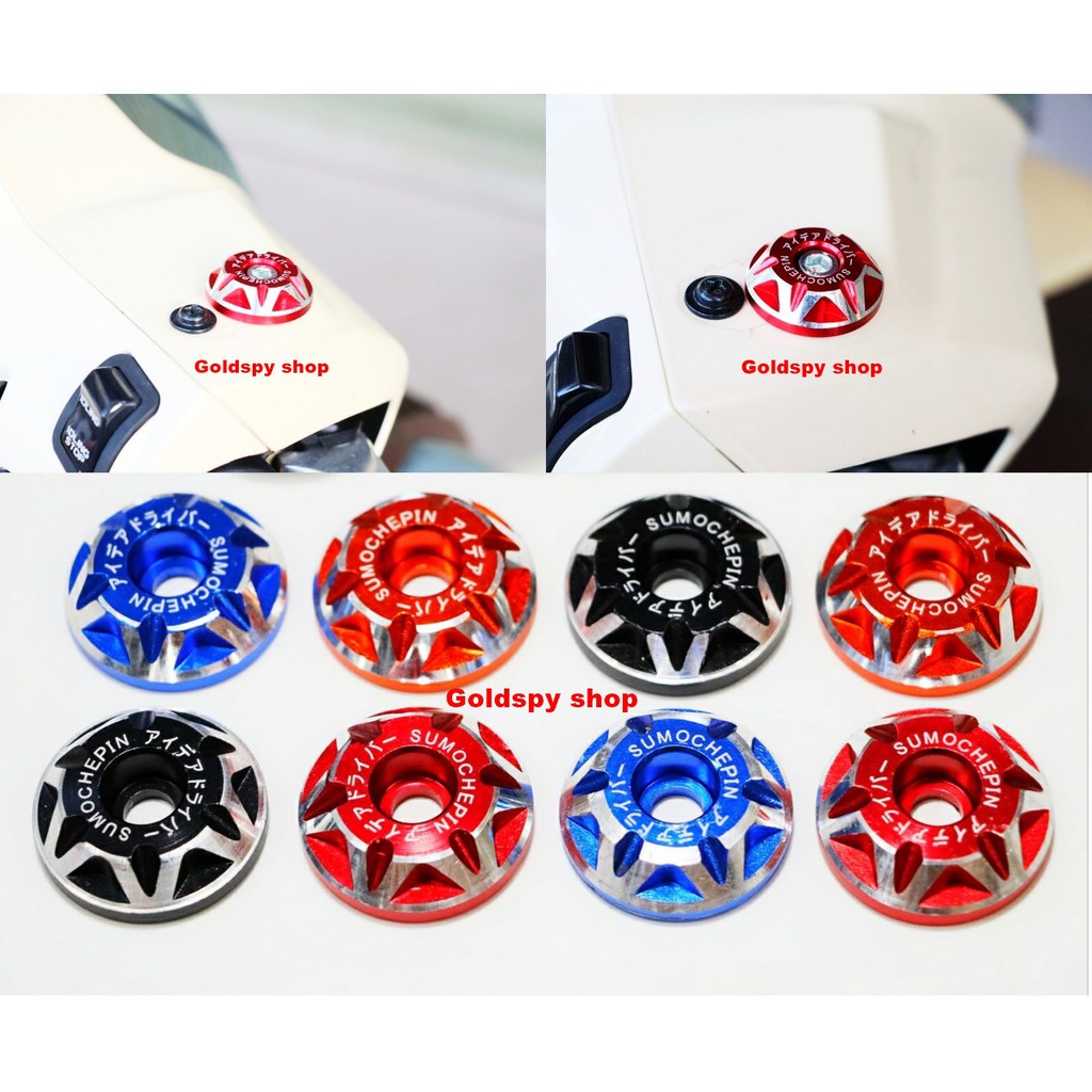 Nút bịt chân gương xe máy sh, sh mode, lead, liberty... - ốc chân kiếng sh nhôm cnc