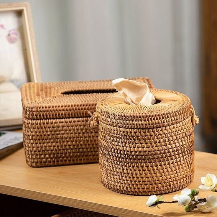 Hộp đựng giấy ăn bằng mây TIỆM MÂY TH, hộp giấy ăn, hộp đựng khăn giấy, hộp đựng giấy ăn vintage