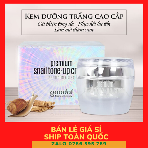 Kem Dưỡng trắng Da Ốc Sên Hàn Quốc Goodal Premium Snail Tone Up Cream