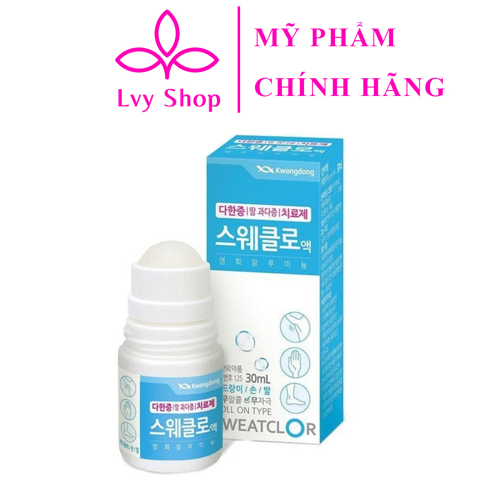 Lăn khử mùi Kwangdong Sweatclor 30ml Hàn Quốc Lvy Shop ngăn ngừa mùi mồ hôi nách suốt cả ngày