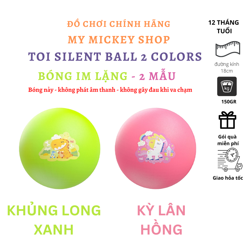 TOI Bóng im lặng Silent Ball - trò chơi vận động banh đàn hồi không phát tiếng ồn my mickey shop bé từ 15 tháng