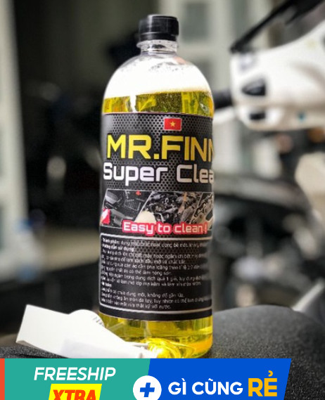 Dung dịch rửa xe đa năng mr.finn super clean chai 1 lít - hàng chính hãng