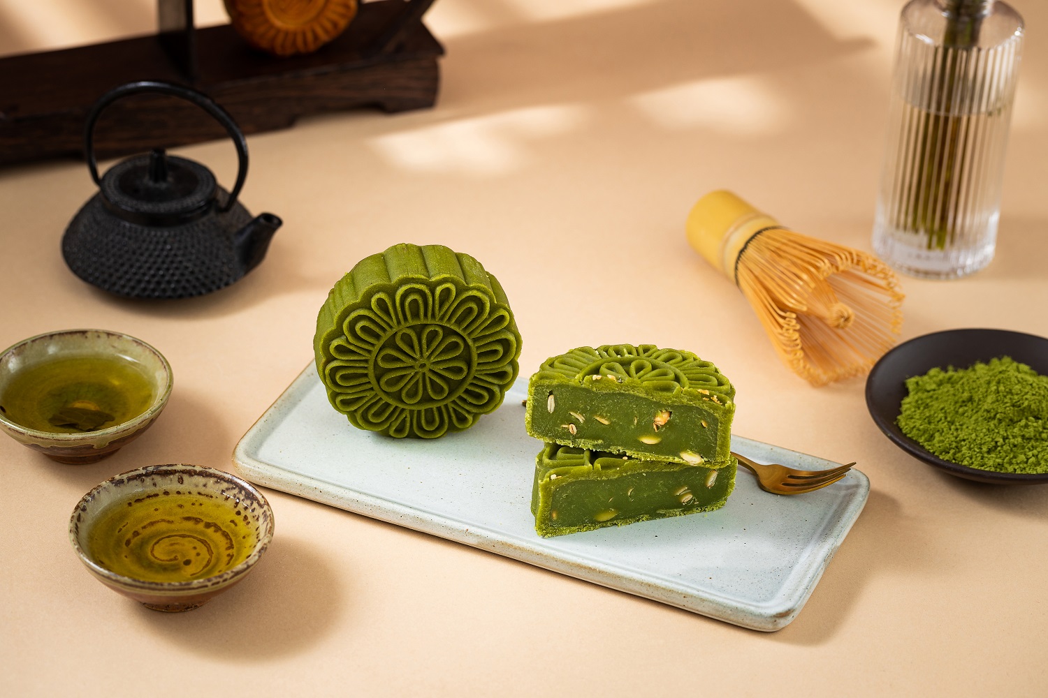 Bảo Ngọc - Bánh nướng nhân trà xanh matcha thơm ngon 150g - Bánh nướng truyền thống vị mới lạ miệng, ngọt dịu không ngấy, bánh mới 2021 - Thương hiệu bánh cao cấp, lâu năm, chất lượng đảm bảo