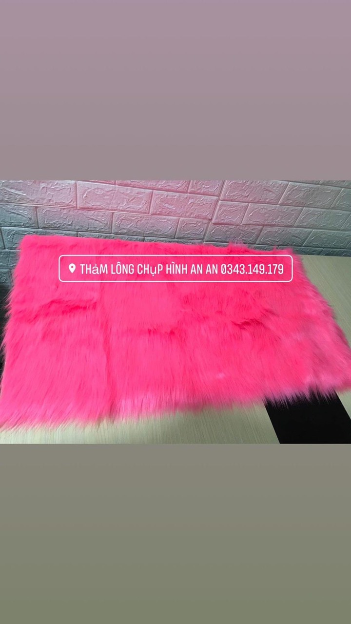 [HCM]Thảm lông trải bàn trang điểm - Hồng kitty