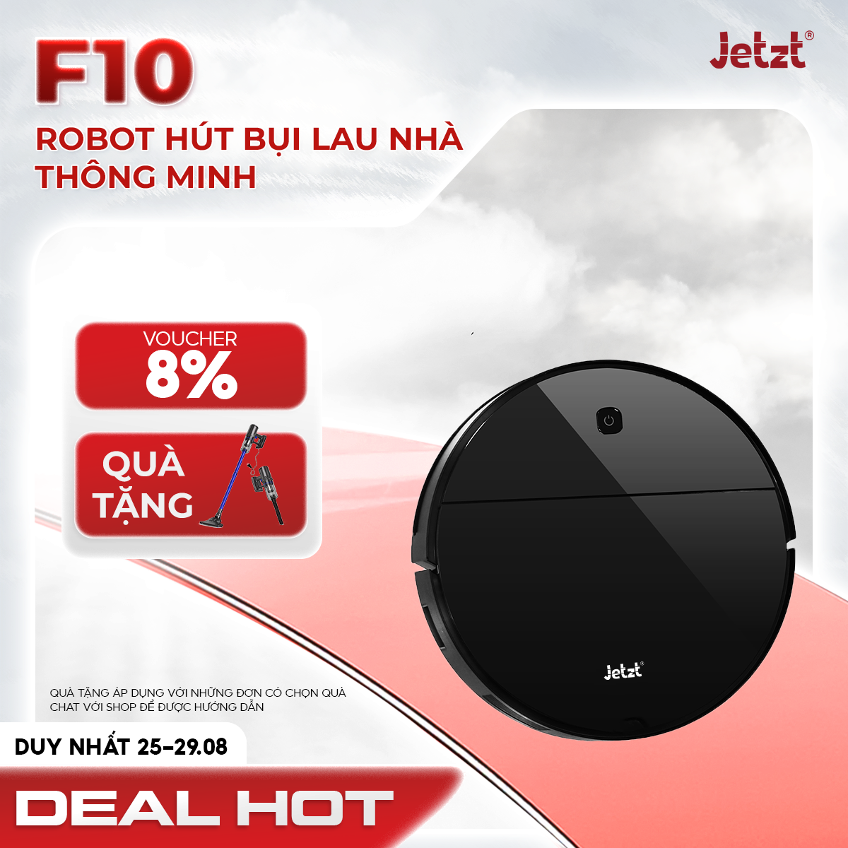 Robot hút bụi thông minh jetzt f10