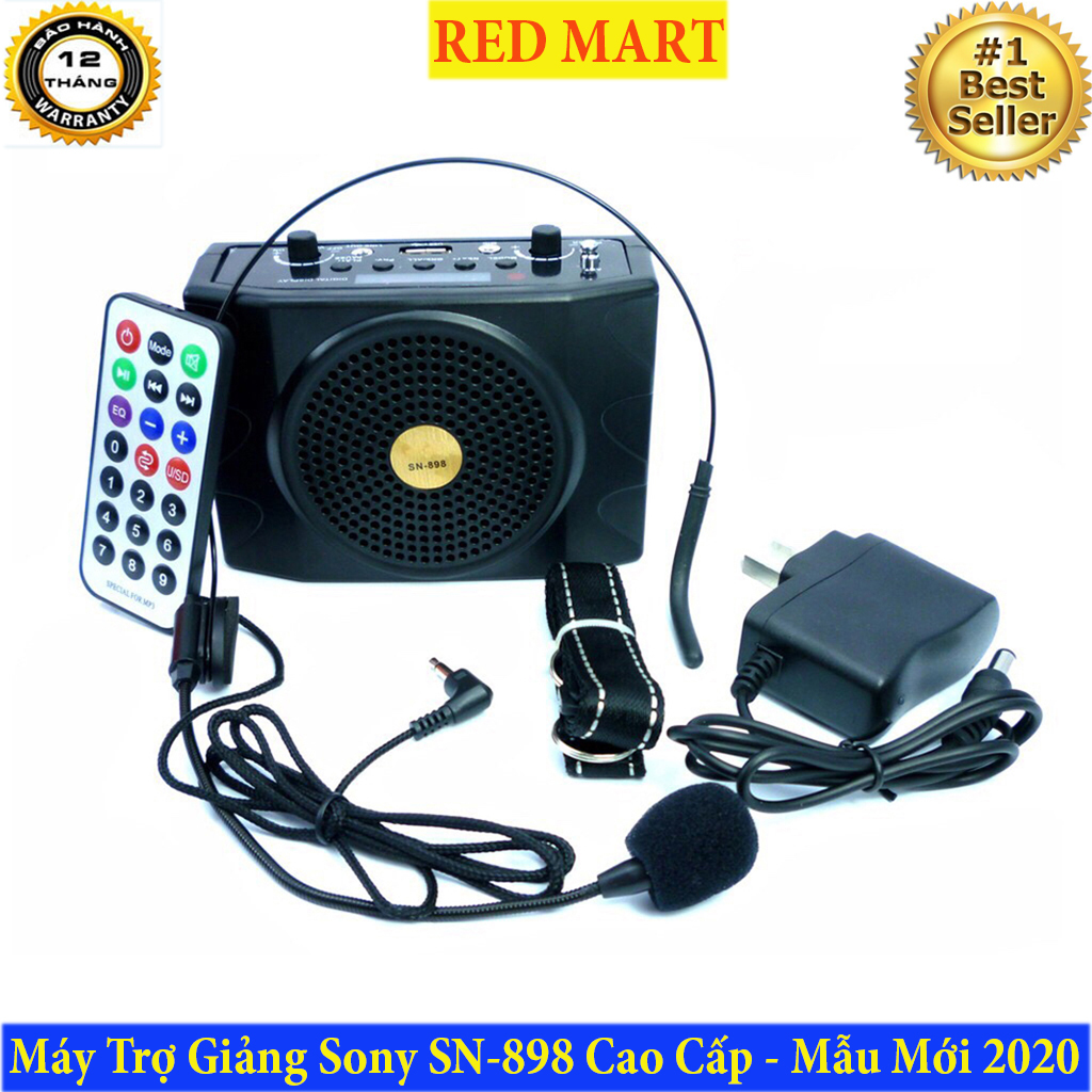 [ HÀNG CTY ] Máy Trợ Giảng Hạt Gạo Sony SN-898 Nhât Ban Giá Rẻ Chính Hãng, Hỗ Trợ Thẻ Nhớ, USB, Âm Thanh To-Rõ Ràng, Chống Nhiêu Sóng, Kết Nối Không Dây Bluetooth, Micro Có Dây Đeo Tai, Micro Thuyết Trình, Micro Hướng Dẫn Viên Du Lịch