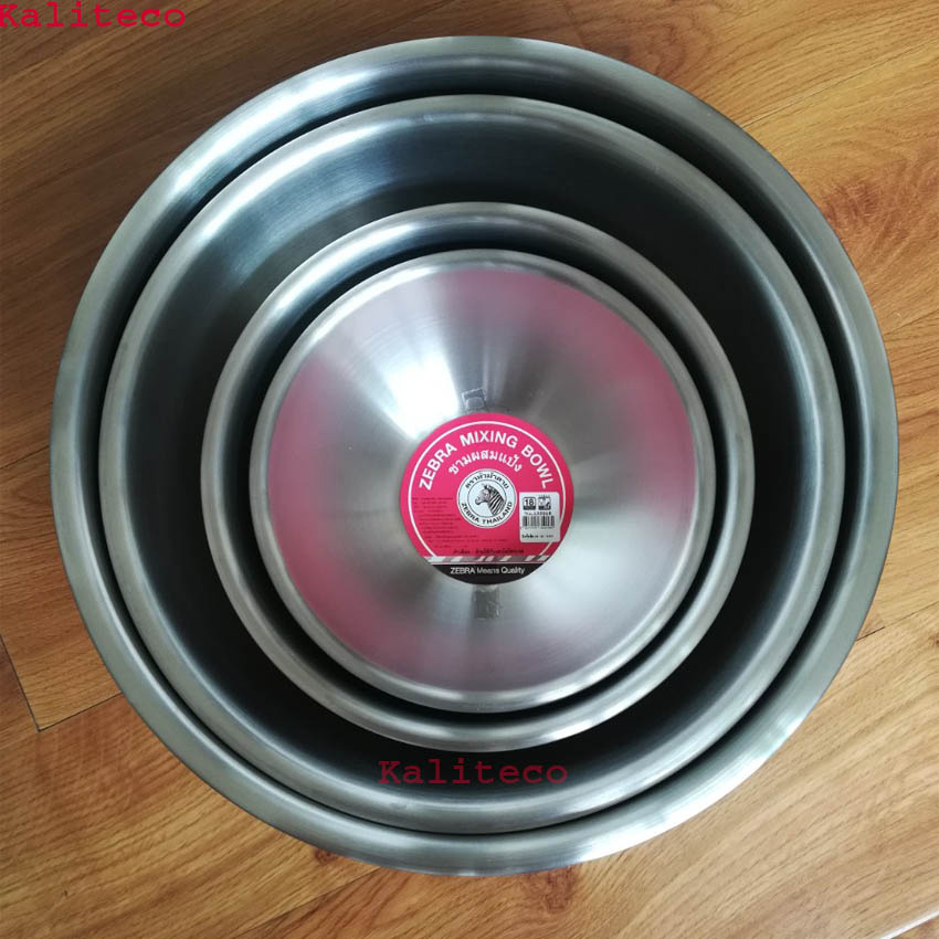 Thau trộn thực phẩm inox zebra thái lan 18cm 21cm 24cm