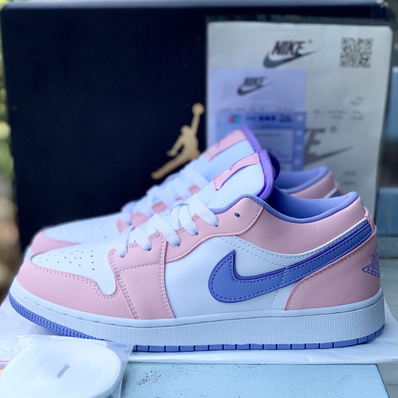 [FREE SHIP] Giày thể thao/Giày sneaker JORDAN JD TÍM HỒNG BẢN 11 bản Trung (Full Box+pk)