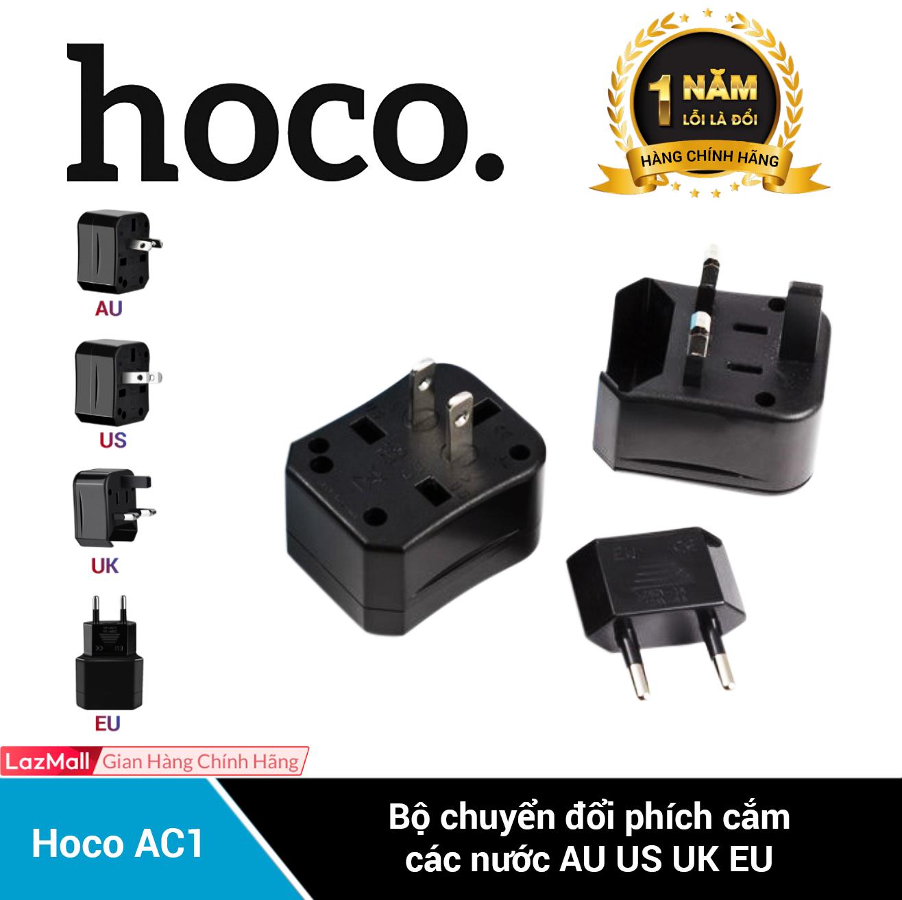 Bộ chuyển đổi phích cắm đa năng du lịch quốc tế Hoco Universal Converter Charger AC1