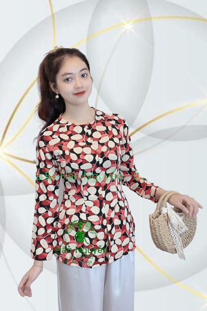Áo bà ba lụa mango lá + quần