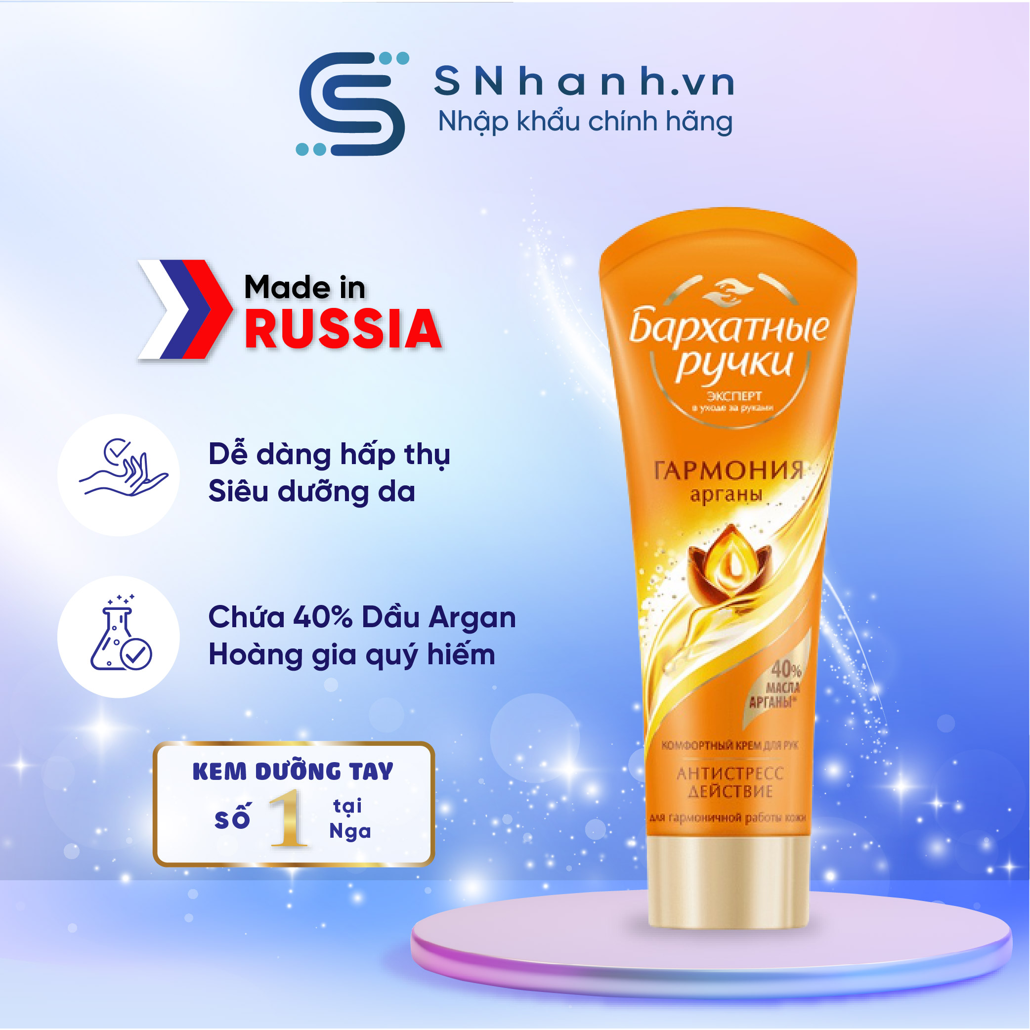 Kem dưỡng da tay Silky Hands Comfort Royal Argan hương hoa phương Đông Tuýp 80ml Snhanh