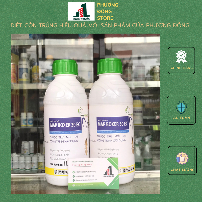 Thuốc diệt mối và phòng mối Map Boxer 30EC - Chai 1 lít