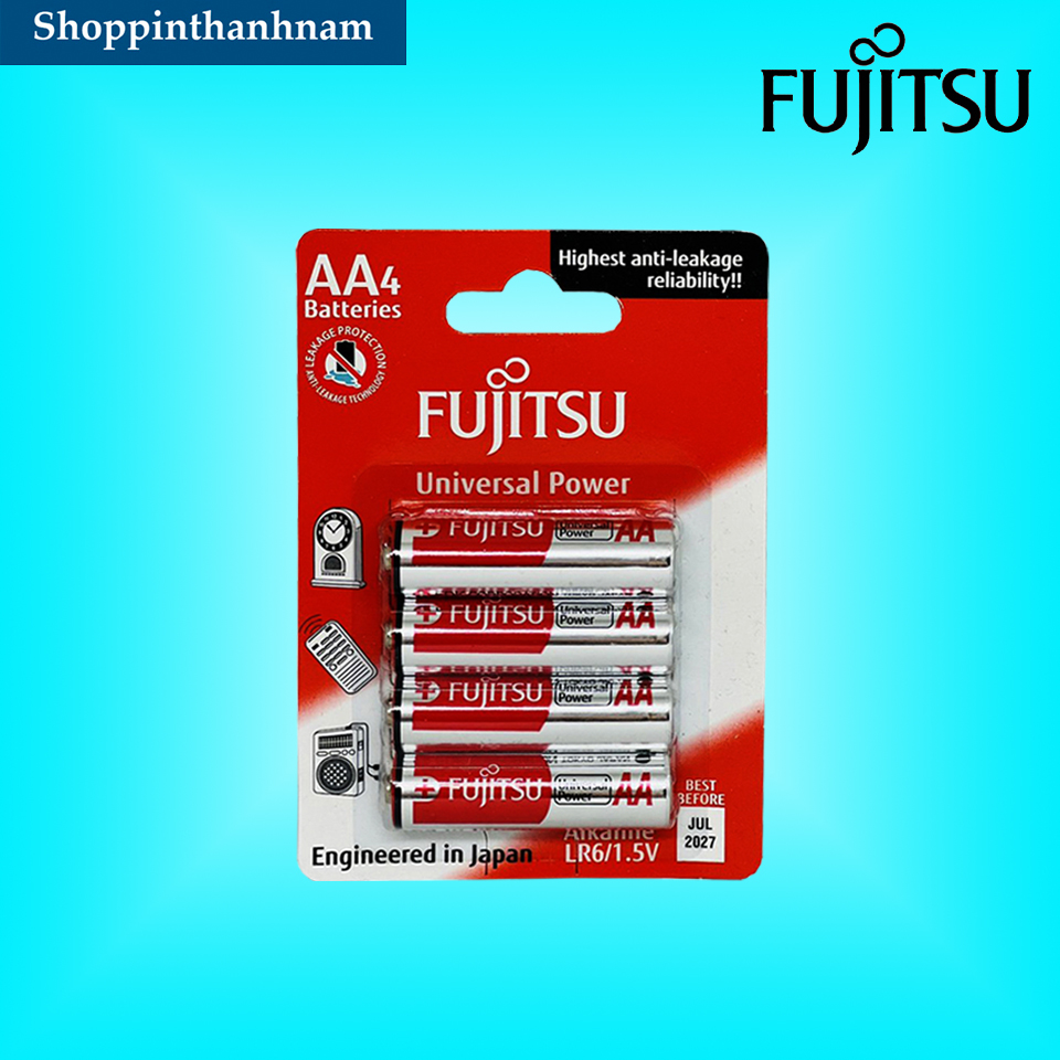 Pin AA Fujitsu alkaline LR6 Chính Hãng Dung Lượng Cao