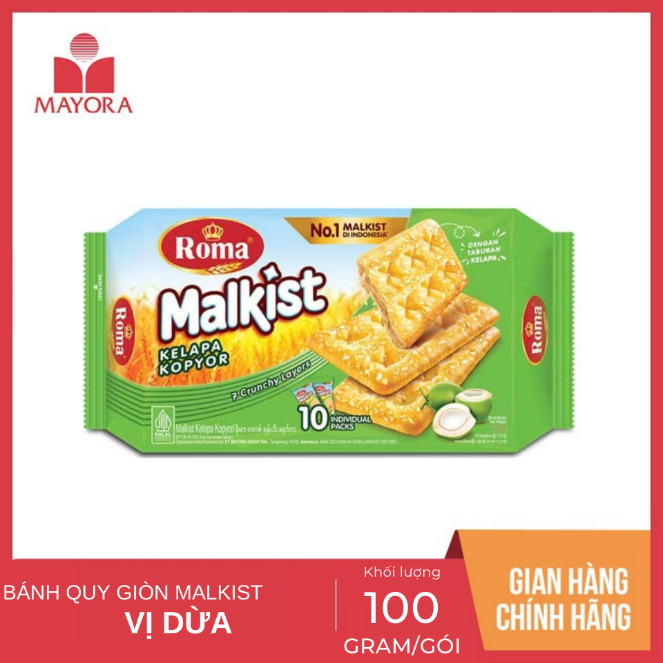 Bánh Roma Malkist Kopyor Dừa 100g