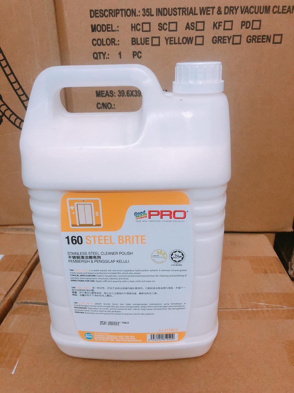 [HCM]Dung dịch tẩy rỉ sét đánh bóng và bảo dưỡng bề mặt inox đồng nhôm... tạo lớp bảo dưỡng chống oxi hóa- Goodmaid G160-malaysia can 5L