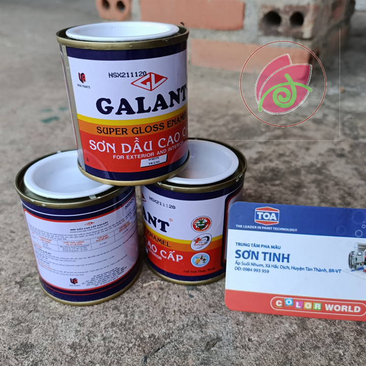 Sơn dầu galant màu trắng dùng cho gỗ và kim loại dung tích 70 ml
