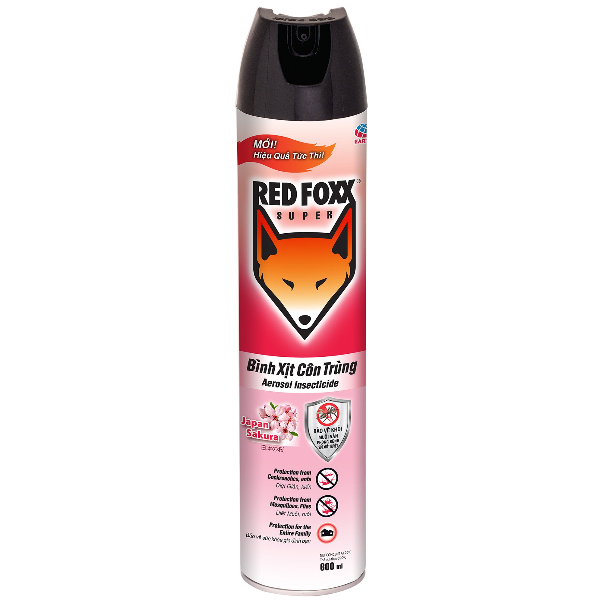 Bình xịt côn trùng red foxx 600ml - hương sakura