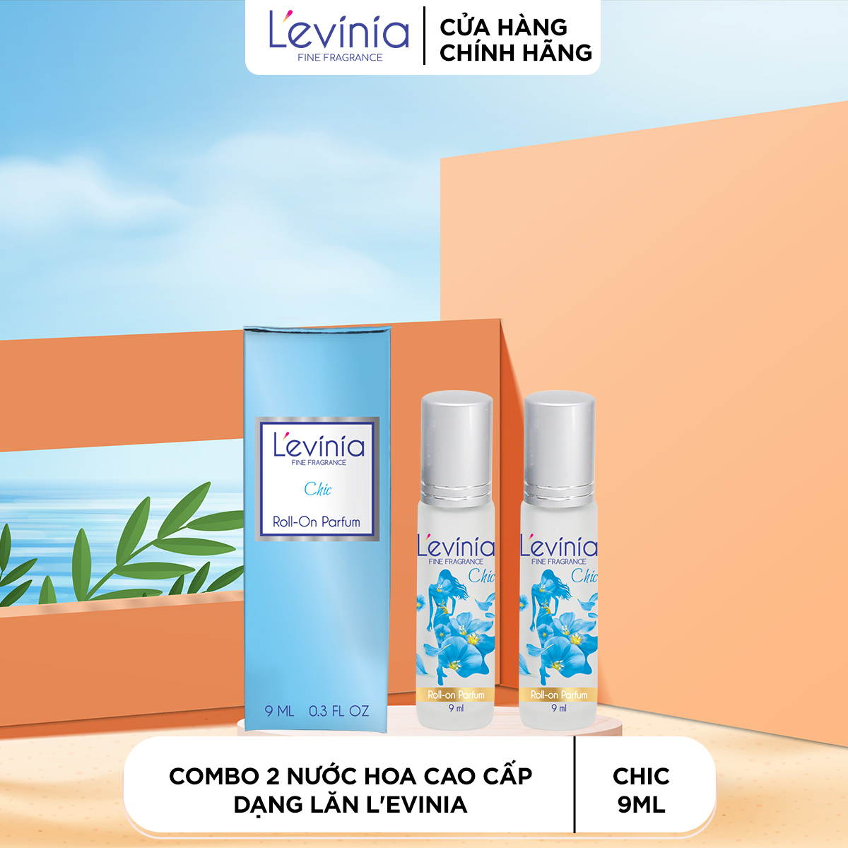 Combo 2 Nước Hoa Cao Cấp Dạng Lăn L'evinia Hương Chic 9ml
