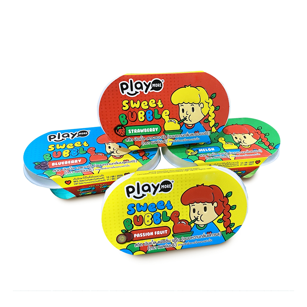 Kẹo thổi bong bóng hương chanh dây Playmore Thái lan 40g