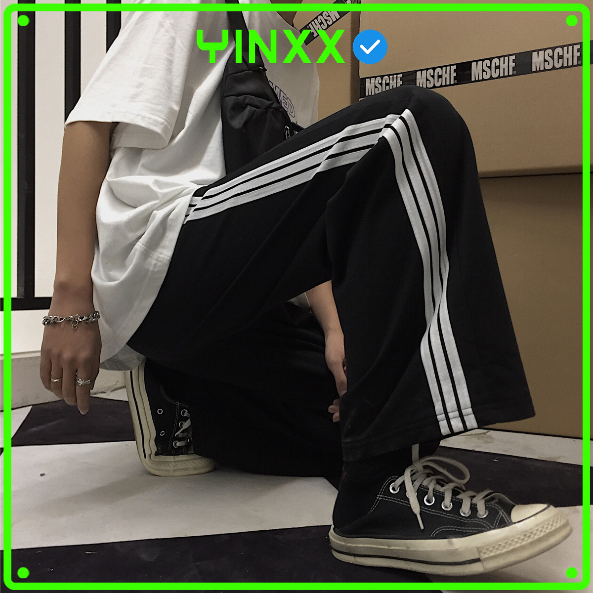 Quần dài thể thao nam nữ 3 sọc ống suông, quần thun jogger ba sọc dáng rộng QD09
