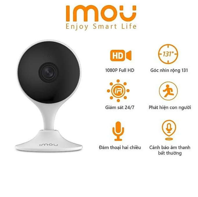 Camera wifi trong nhà imou cue 2 c22ep 1080p - hàng chính hãng