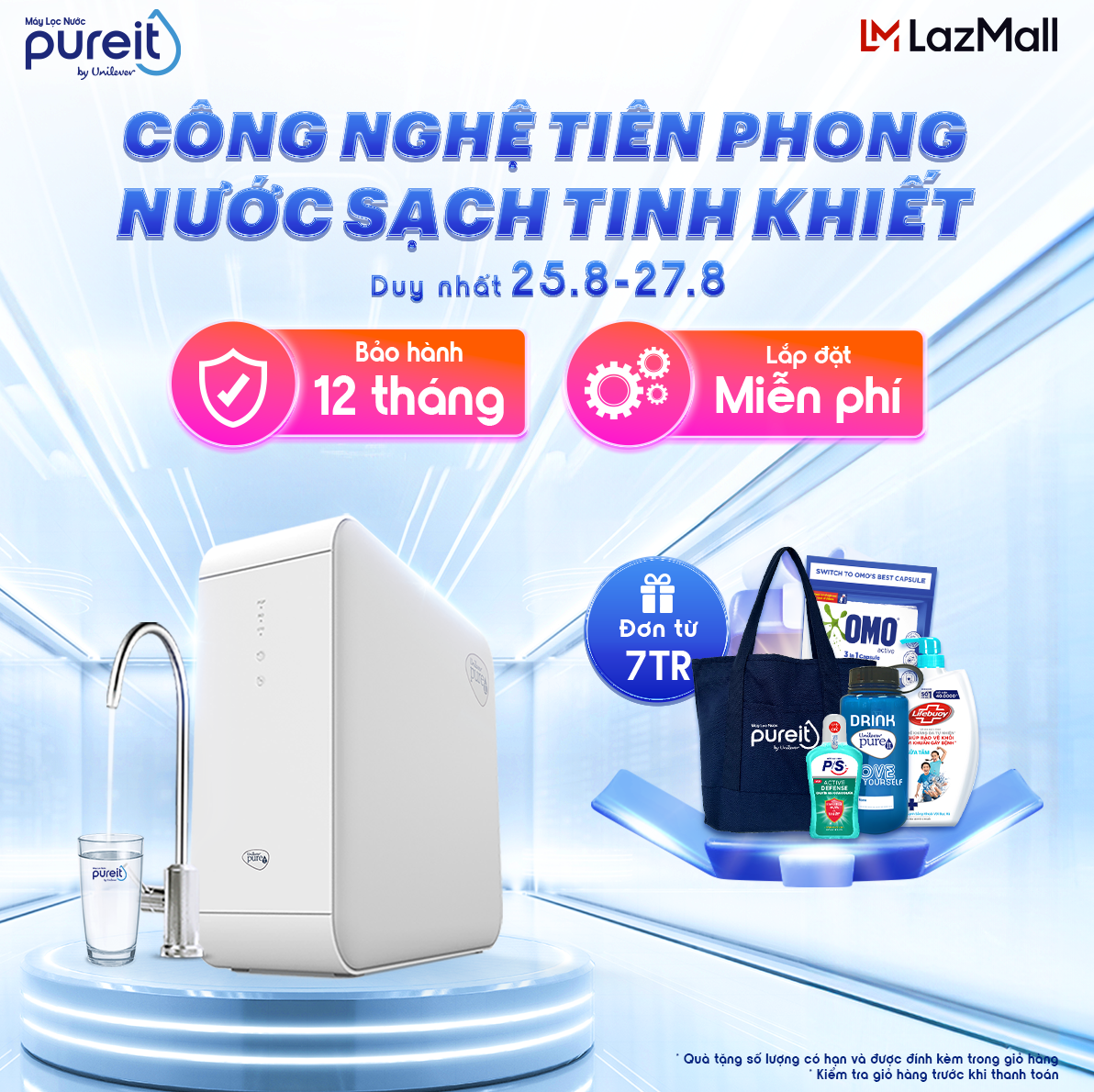 [ QUÀ TẶNG 25.8 - 27.8 | MIỄN PHÍ LẮP ĐẶT | BẢO HÀNH 12 THÁNG ] Máy lọc nước Pureit Delica UR5440 Âm tủ bếp thiết kế nhỏ gọn với Công suất RO 11,000L gồm 5 bước lọc có Cảnh báo thay lõi lọc, Chính hãng Bảo hành 12 tháng