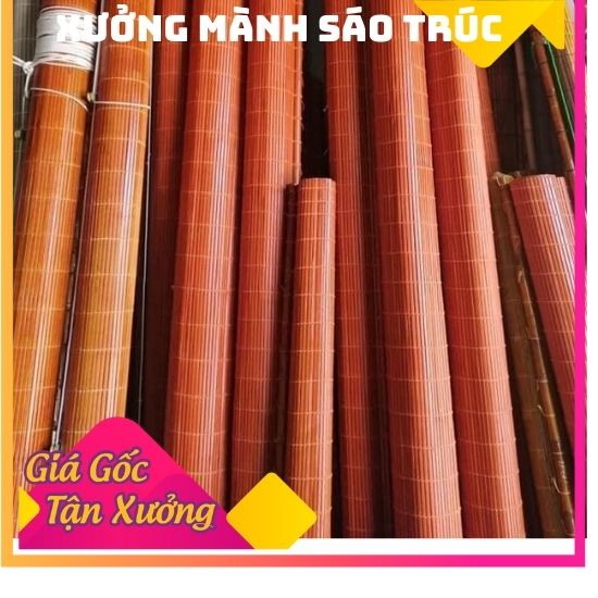 Mành sáo trúc che nắng ban công   rộng 1m50 x cao 1,5mx2m x2m50x3m,rèm trúc treo cửa sổ ,Màn sáo che mưa cho mái hiên có dây kéo ròng rọc đầy đủ