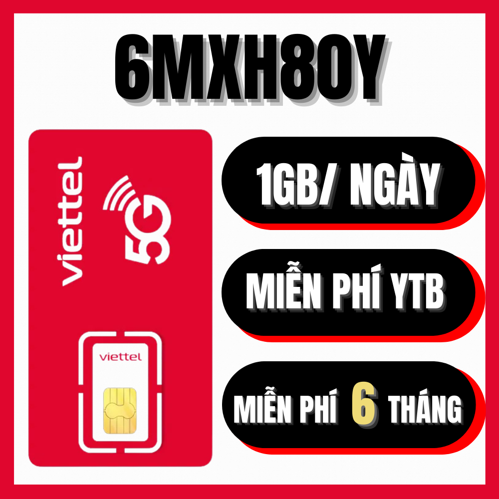 FREESHIP SIM 4G VIETTEL TRỌN GÓI 1 NĂM SỬ DỤNG DATA TỐC ĐỘ CAO + MIỄN PHÍ NGHE GỌI KHÔNG PHẢI NẠP TIỀN HÀNG THÁNG 12T5G125 12ST60N 12V90B 6MXH80Y 12MXH80Y 12MXH100 6SD125 12SD125 . FREESHIP - CHƯA KÍCH HOẠT