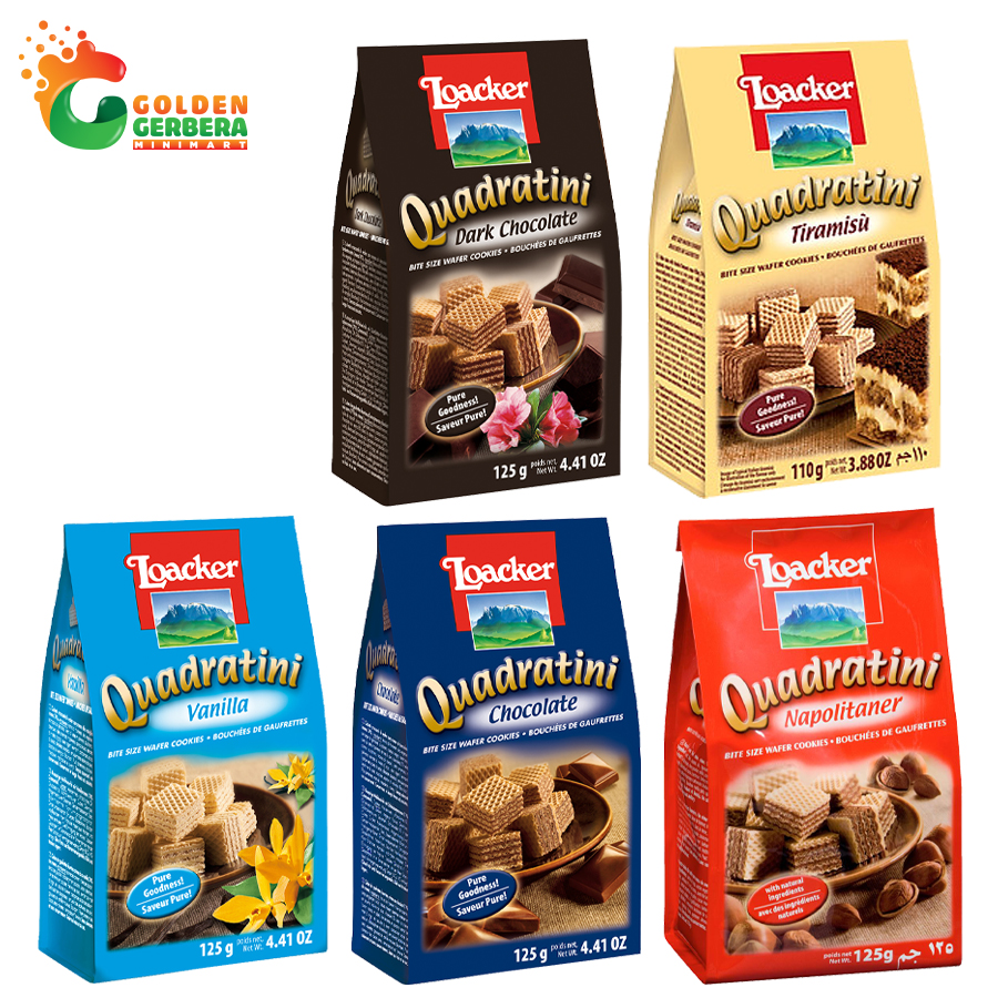 Bánh Xốp Quadratini Loacker Nhiều Vị
